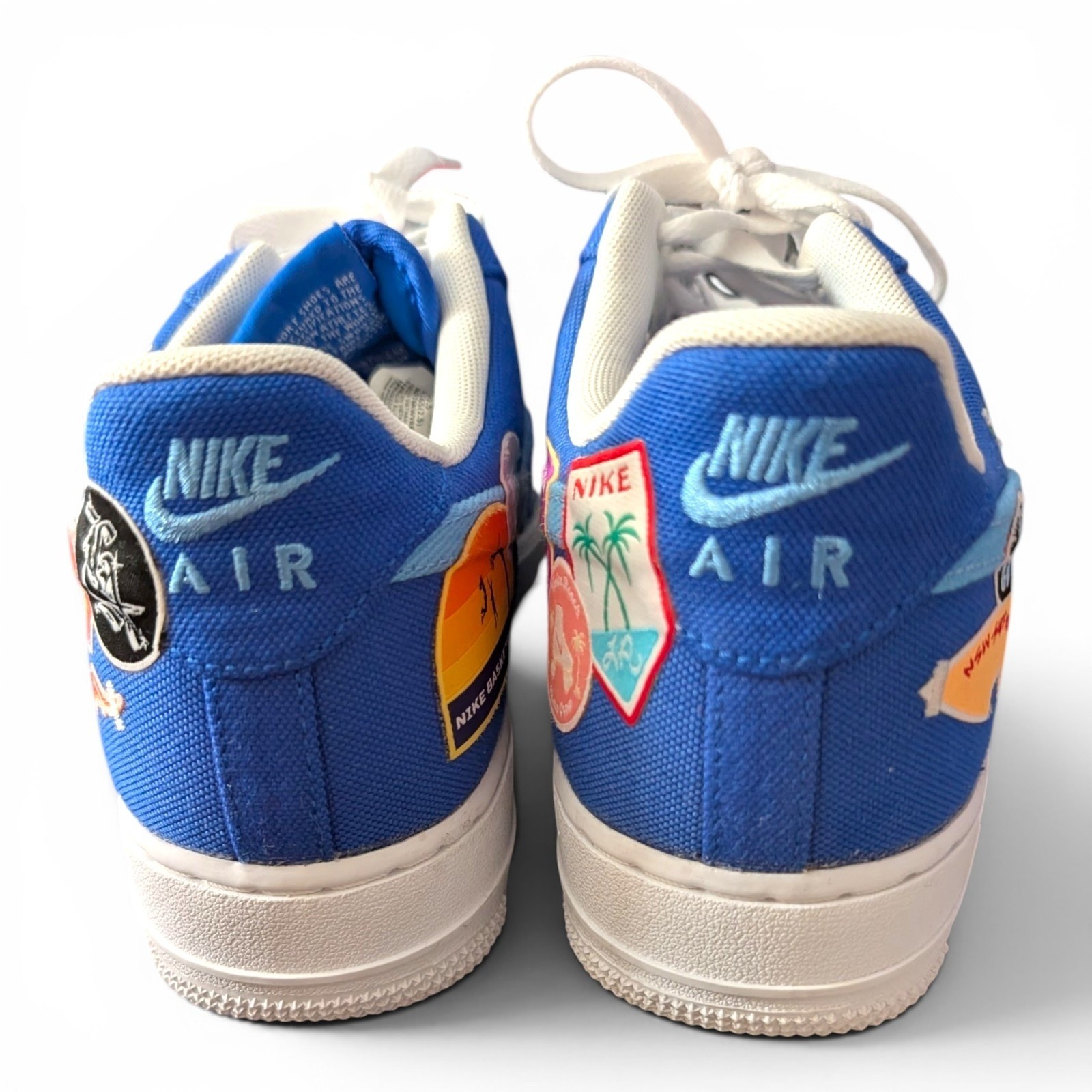 Nike Air Force 1 ’07 PRM Los Angeles Patched Up DX2306-400 Racer Blue Womens 9.5