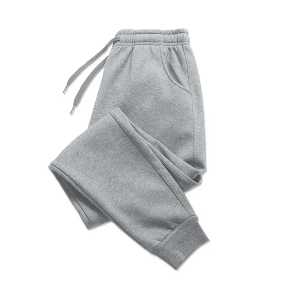Men’s Casual Pants Autumn Winter Fleece Sweatpants Men Running Jogger Sports