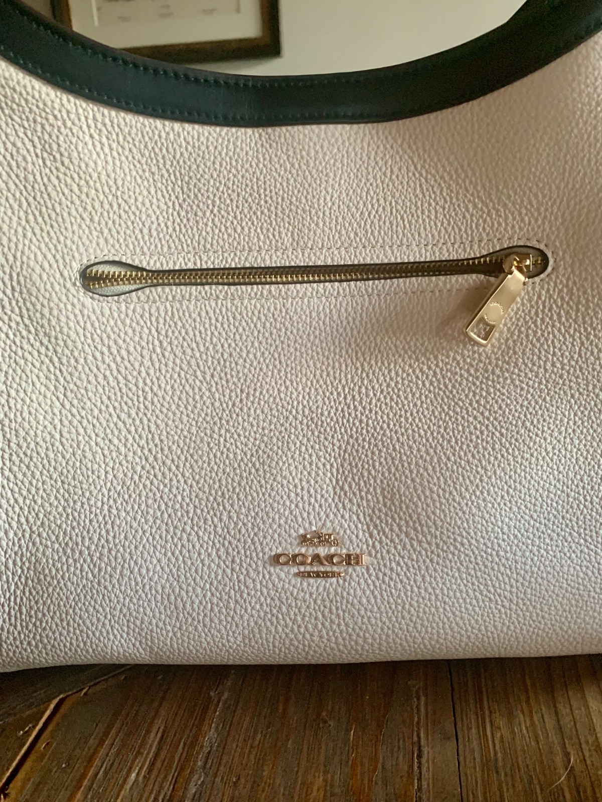 Coach Kristy Shoulder Satchel Leather Bag in Colorblock Chalk Multi Gold C6828