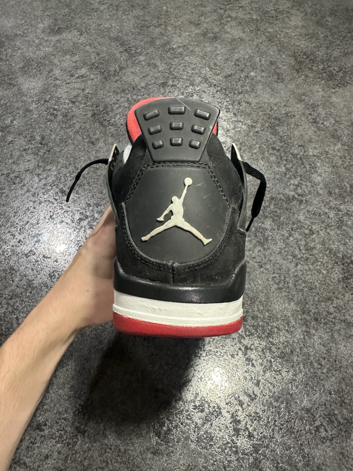 Air Jordan 4 Retro Bred 2012 size 8 308497-089 AMPUTEE RIGHT SHOE ONLY