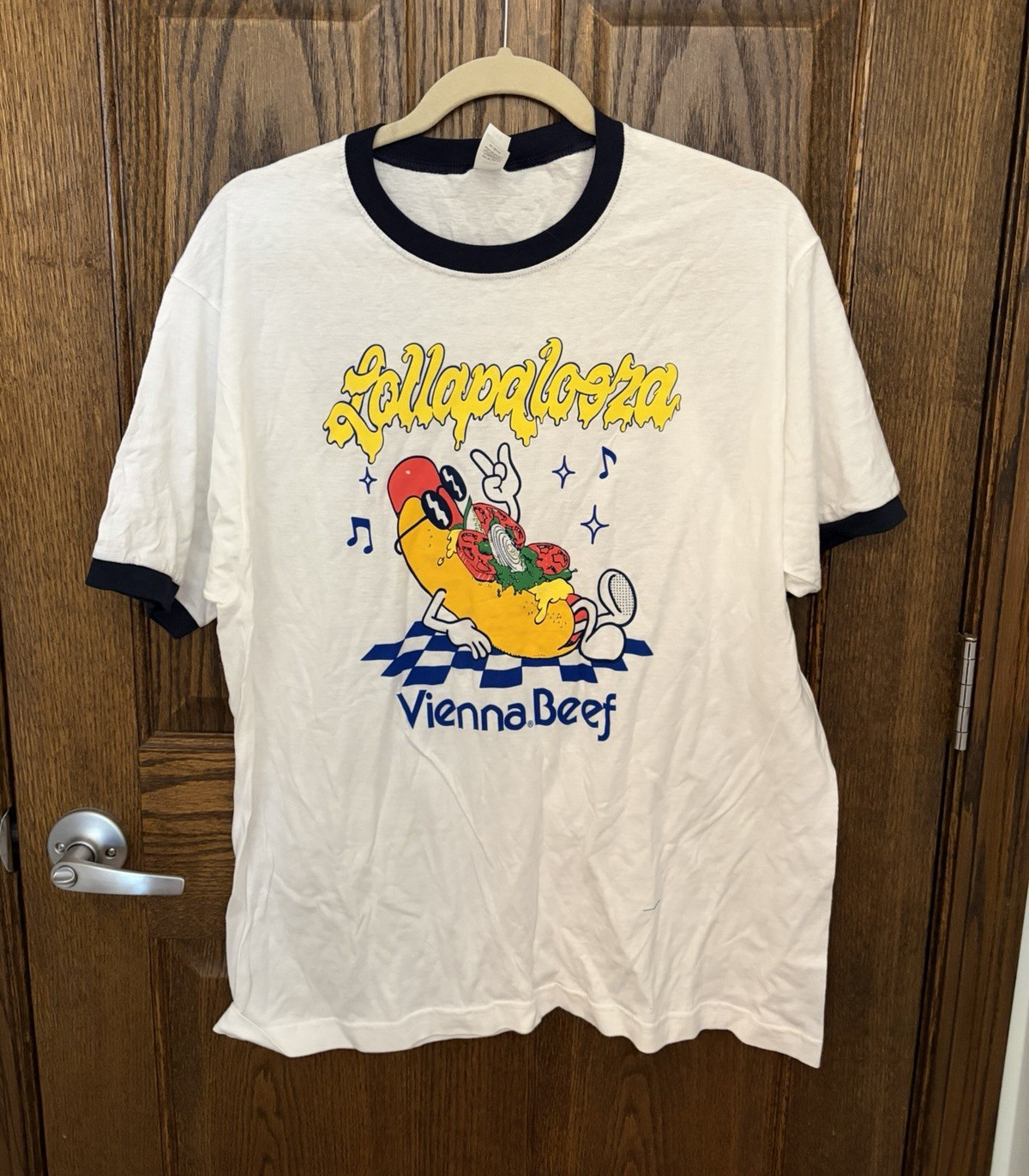 Lollapalooza 2023 x Vienna Beef Hot Dog Collab Ringer Tee L