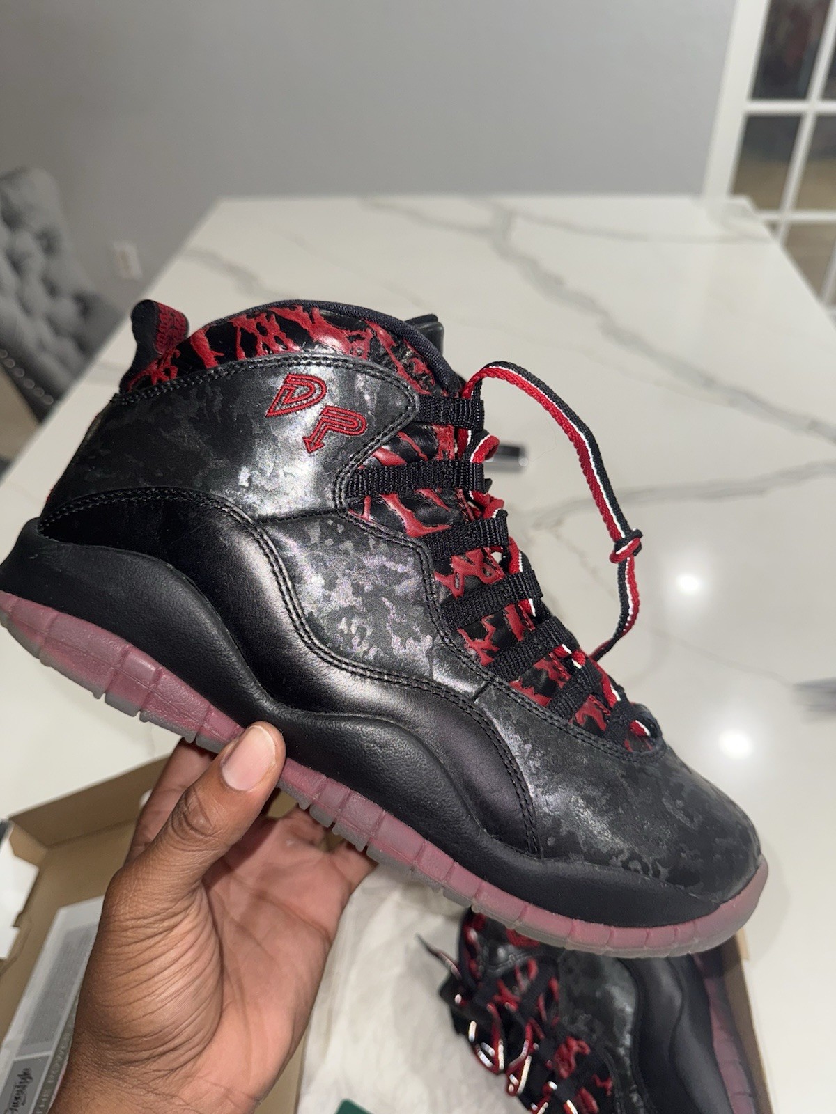 1x Worn Air Jordan 10 Retro DB Doernbecher SIZE 10 Black/Gym Red 2013