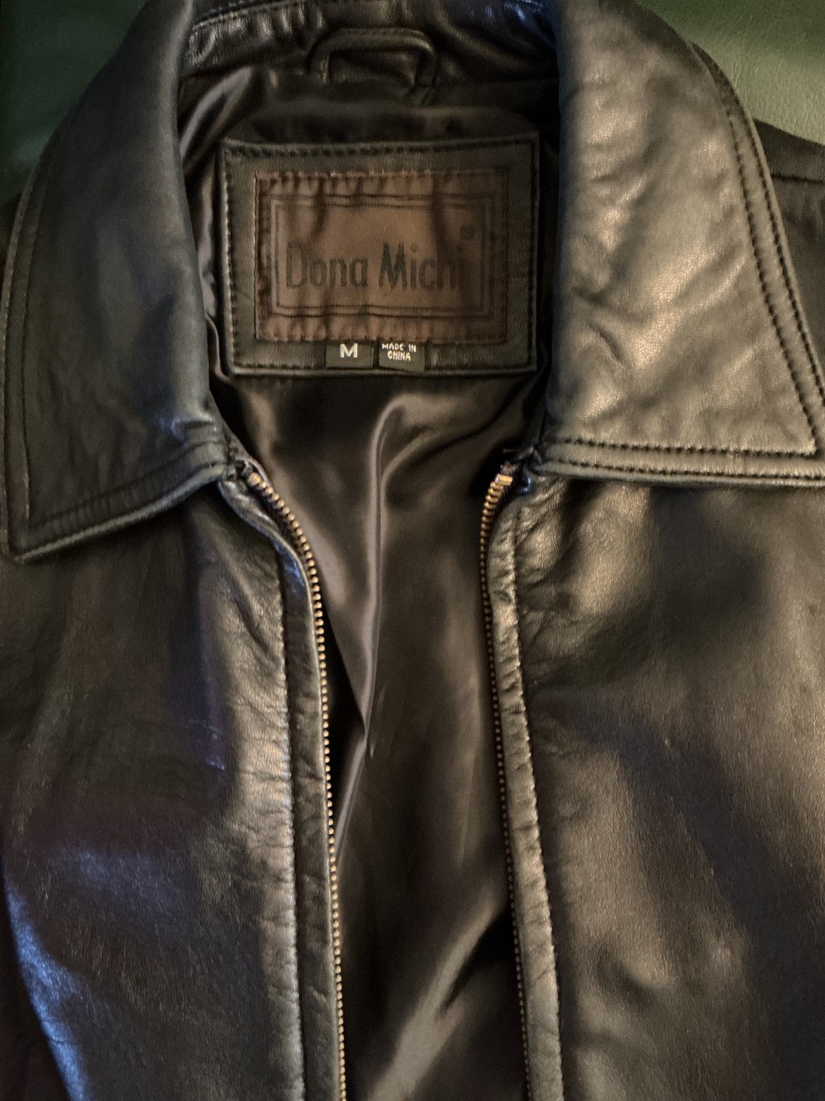 Ladies Dona Michi Black Leather Jacket – Buttery Soft – Size M