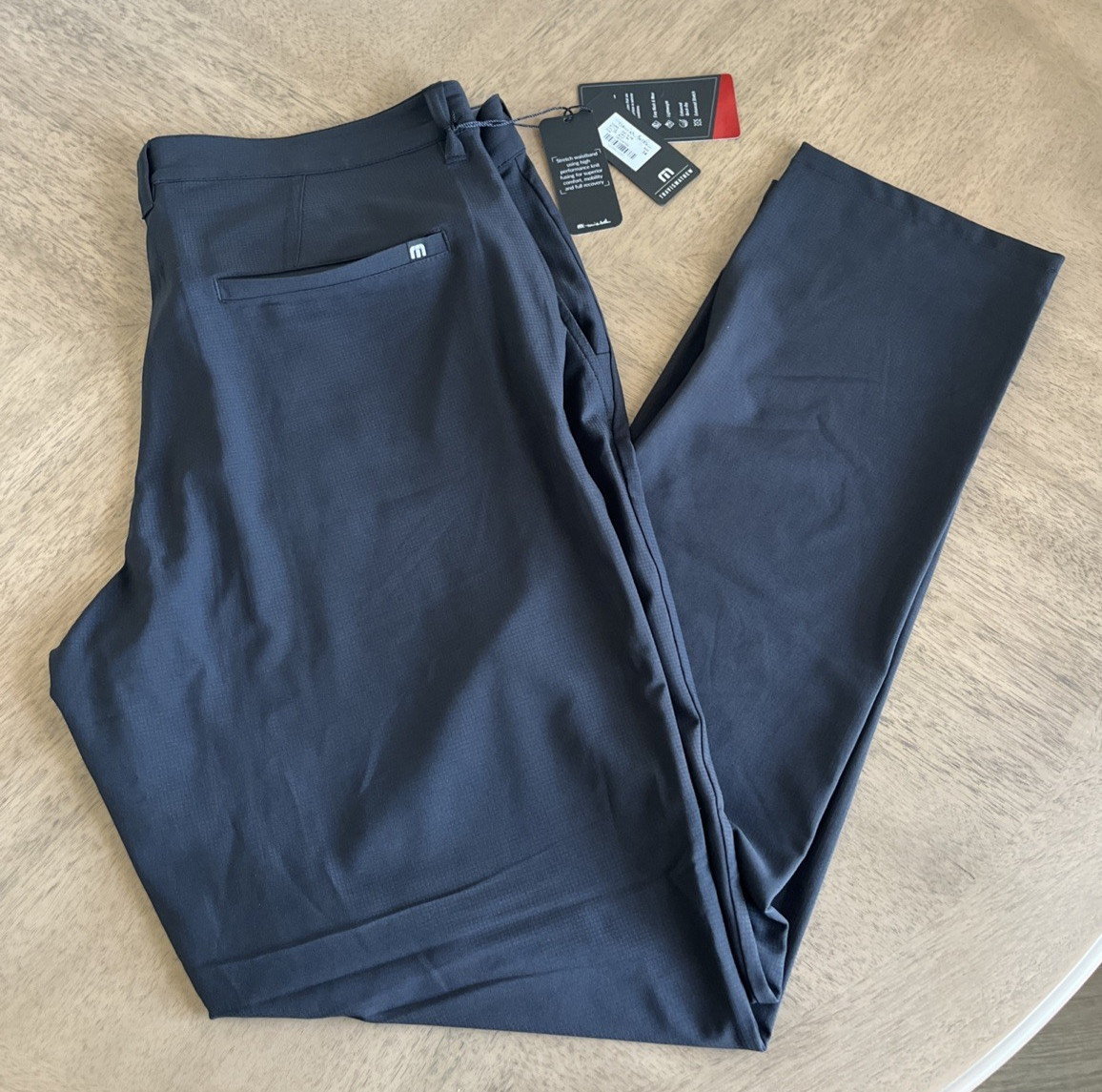 Travis Mathew Pants Mens 34×32 Black Right On Time Performance Stretch Pants