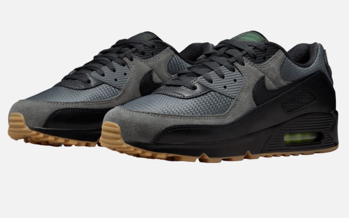 Nike Air Max 90 Smoke Grey Black Sneakers IQ0580-084 Mens Size BRAND NEW