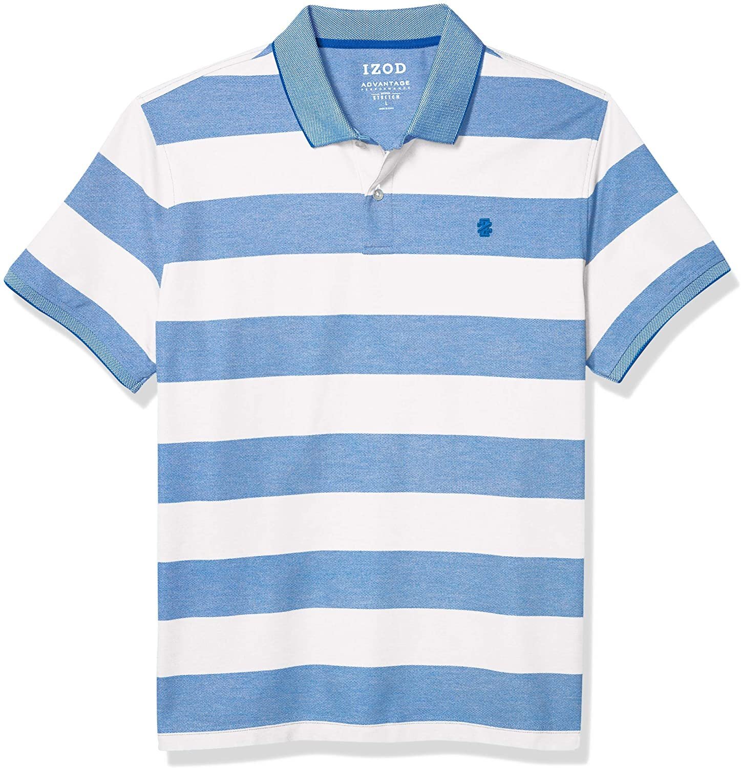 IZOD Men’s Advantage Performance Short Sleeve Stripe Polo