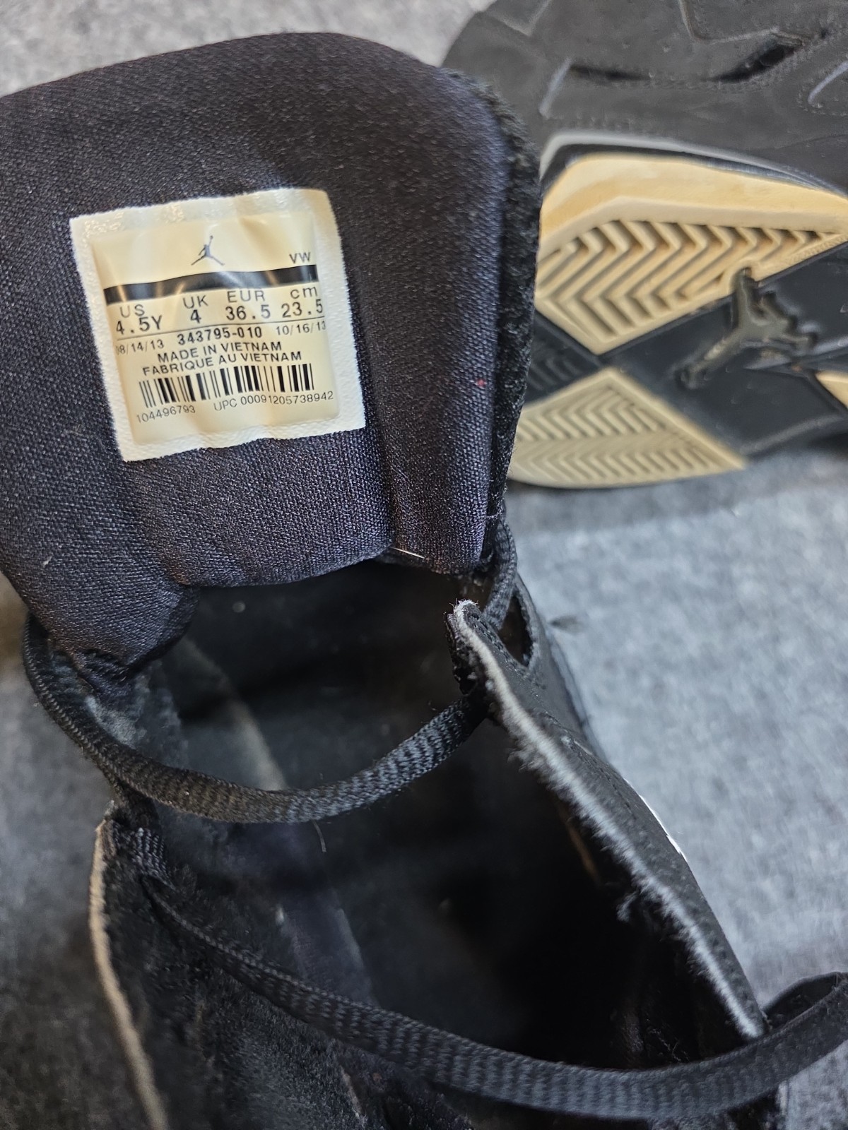 Kids Jordan 4.5 Y Black Shoes