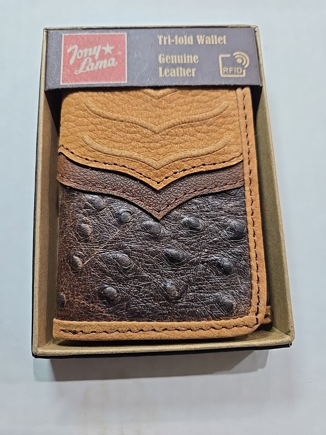 Tony Lama Men’s Bi-fold RFID Wallet, New In Box