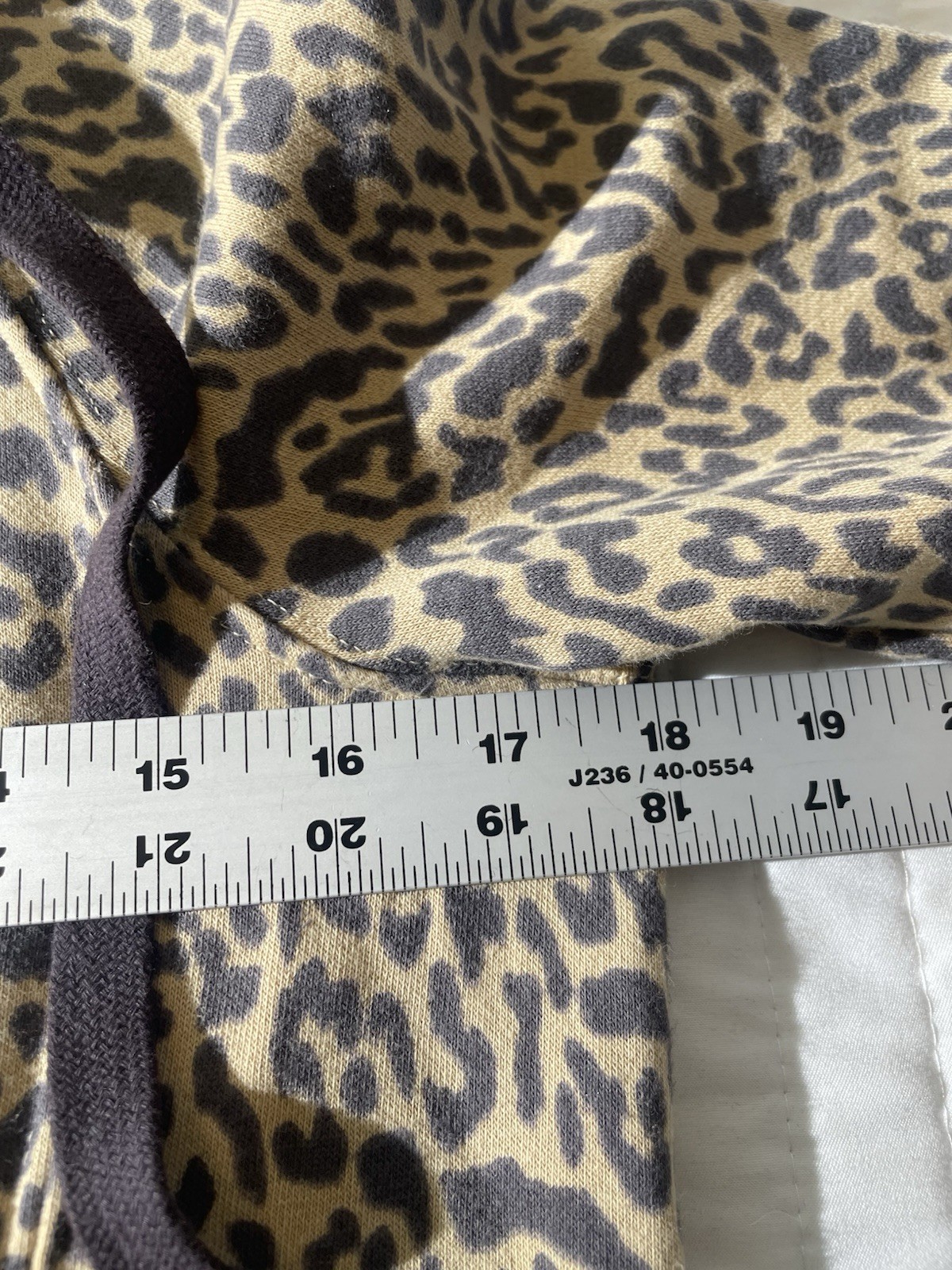 Anthropologie Daily Practice Hoodie Hooded Sweatshirt Leopard Print Brown XS NWT