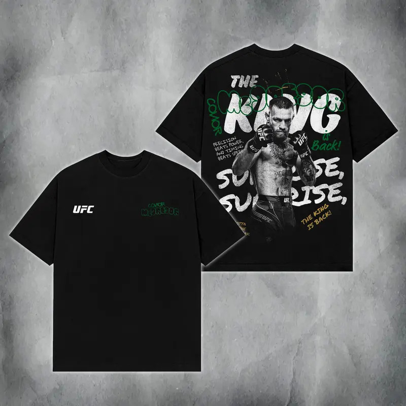 Conor McGregor Premium Cotton T-Shirt, Made in USA, UFC Fan T-shirt Gift for fan