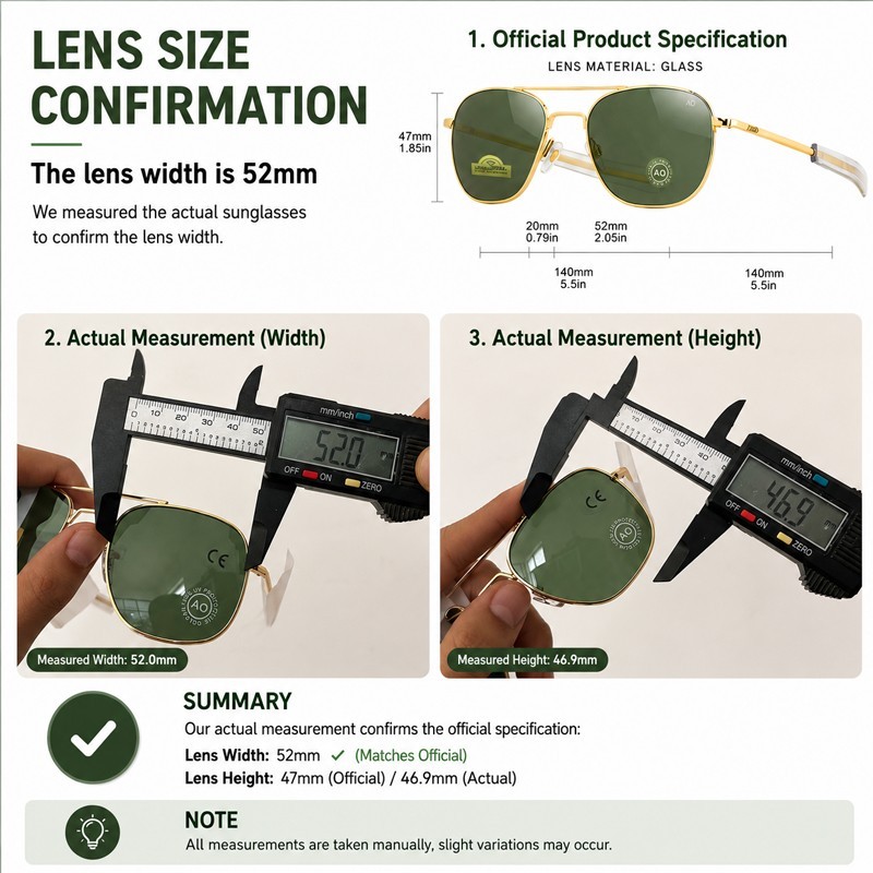 Ao Aviation Sunglasses Men Original Case Cleaning Cloth American Optical Glass