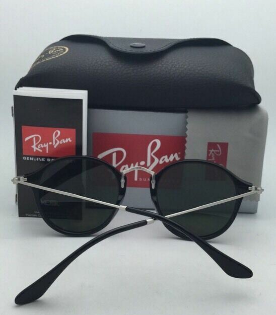 New Ray-Ban Sunglasses ICONS RB 2447 901 49-21 Black & Gunmetal w/G15 Green Lens