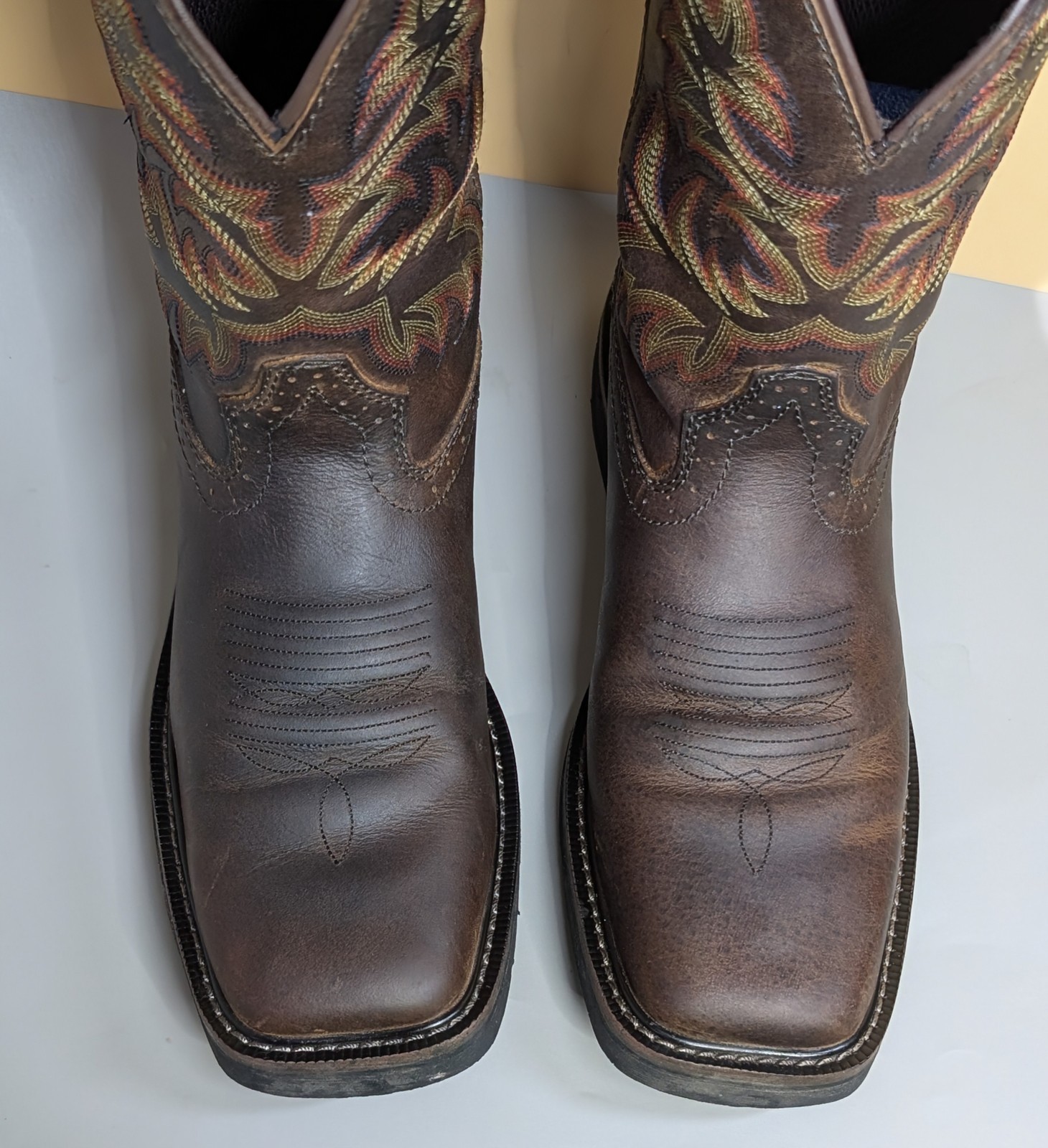 Justin Men’s Boots Driller Western Stampede Cowboy Work Composite Toe 9D