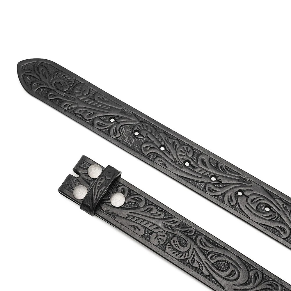 Western Belt Handmade Strap Men Leather No Buckle Cowboy Rodeo Belts