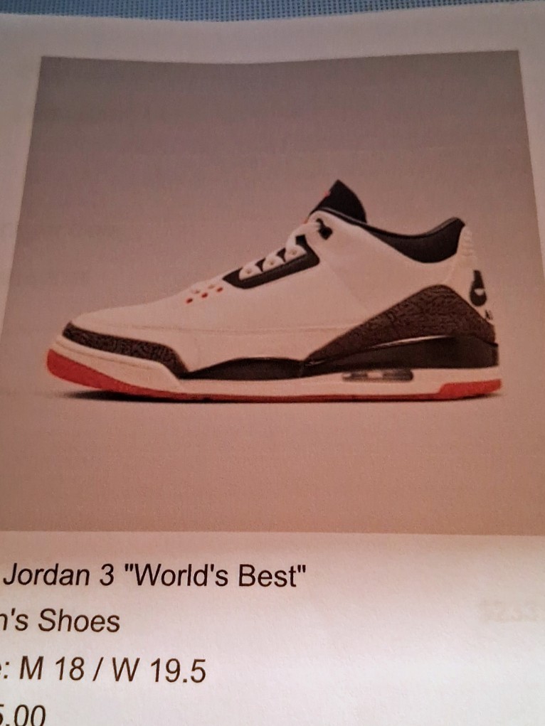 SZ 18 Air Jordan 3 Retro World’s Best Dad