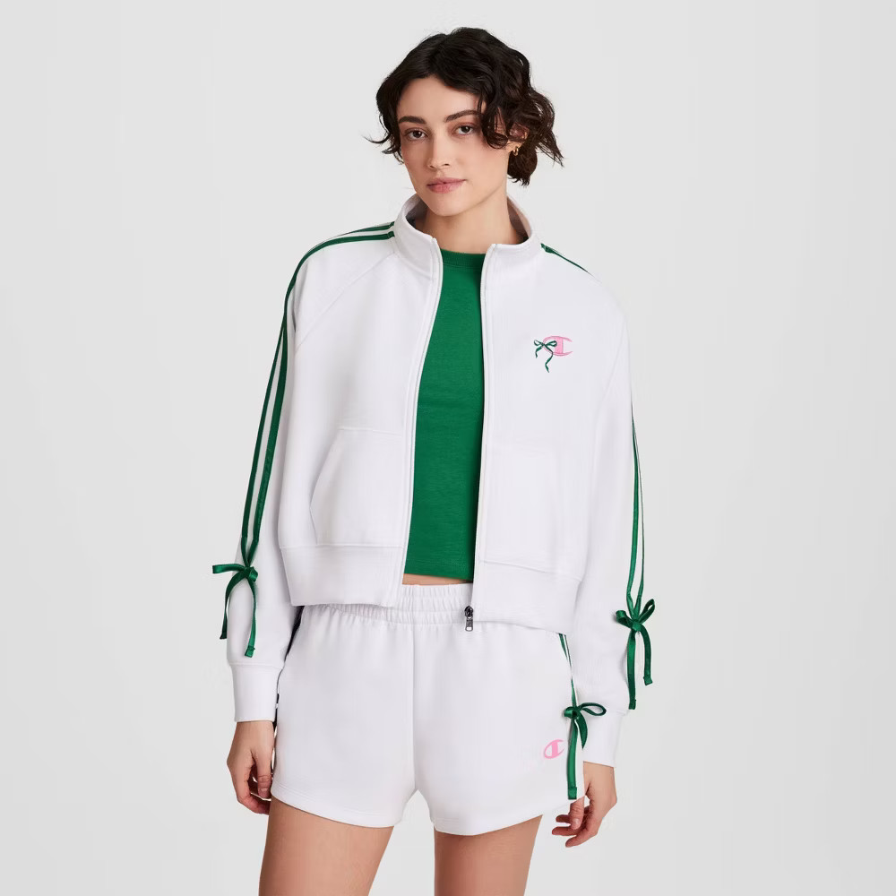 Champion Women’s In the Stands Full Zip Top – White L