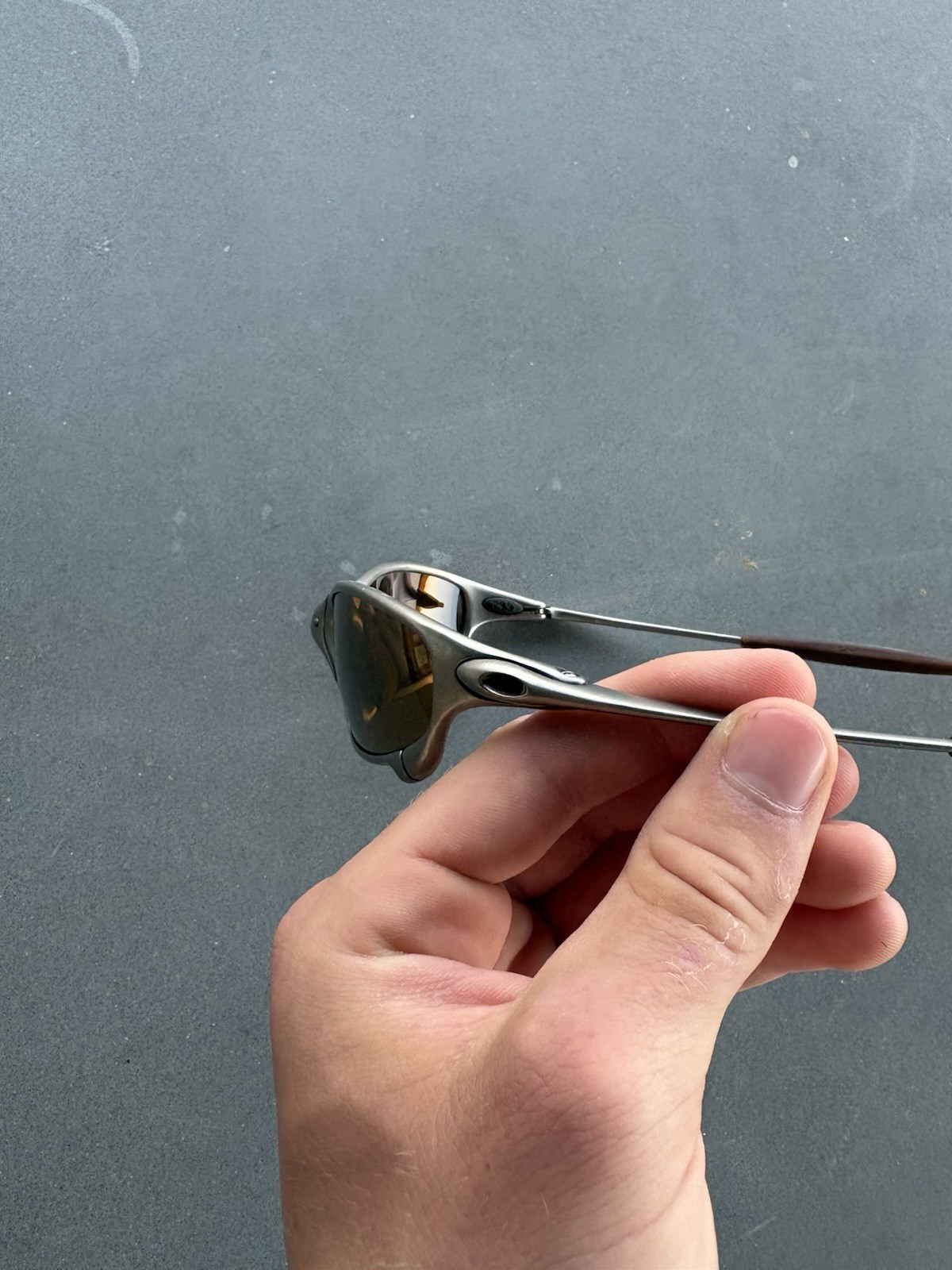 Authentic Vintage Oakley Juliet Titanium X-Metal – Silver Frame x Bronze Lens