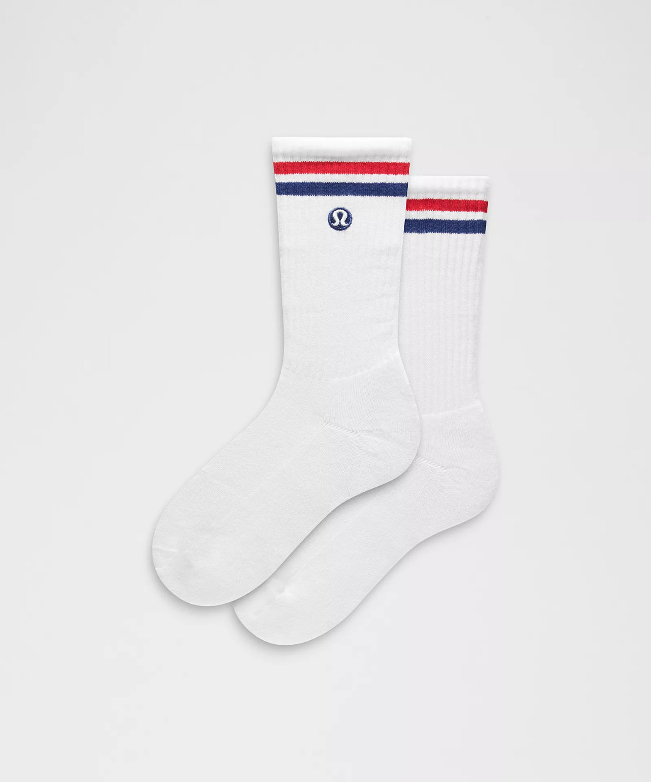 Lululemon Daily Essential Crew Socks Unisex Size XL Red Stripe