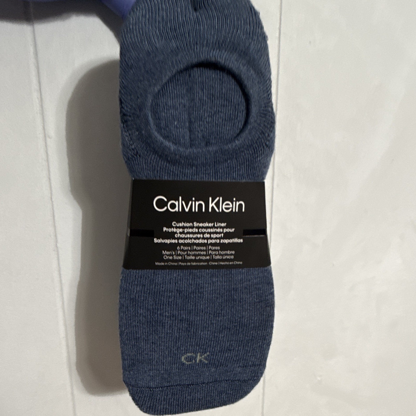Calvin Klein Men’s Cushioned Sneaker Liner Socks 6 Pairs One Size Multicolor