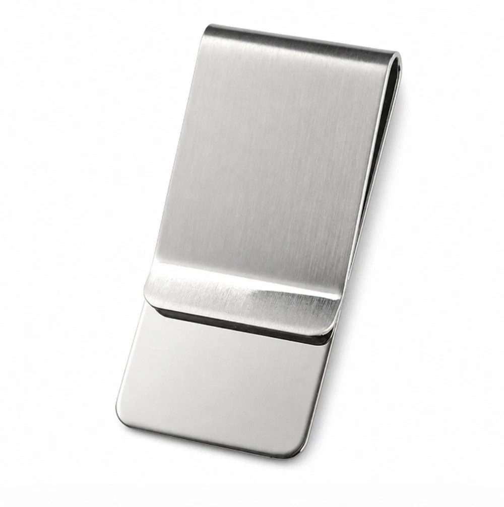 2 Pack Stainless Steel Money Clip Slim Silver Cash Holder Pocket Bill Clip