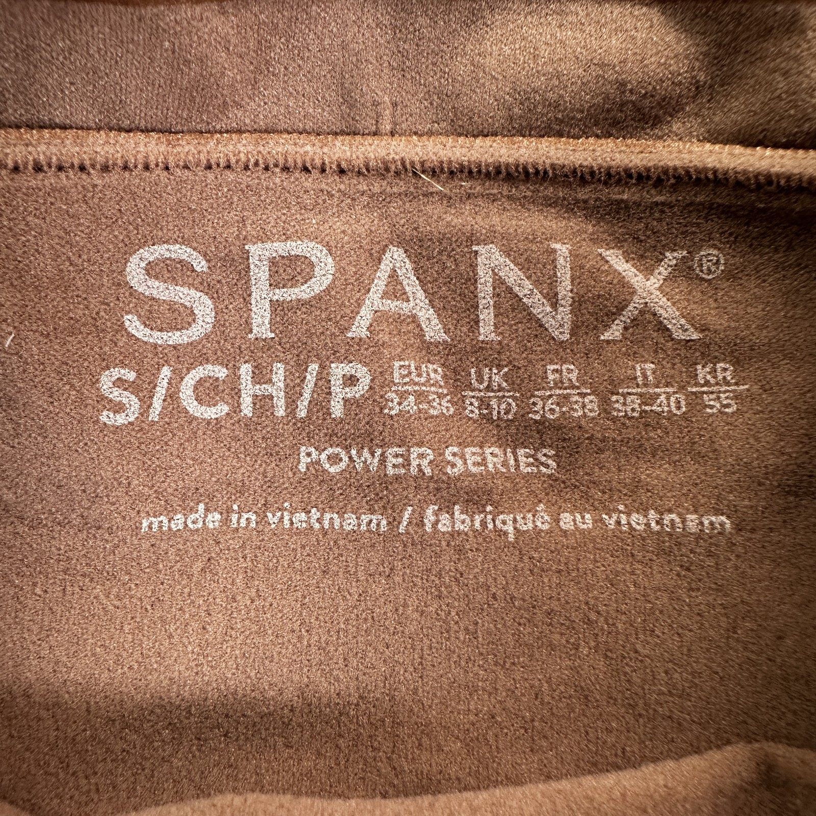 Spanx Shapewear Shorts Womens Small Brown High Waisted Power Series Slimming