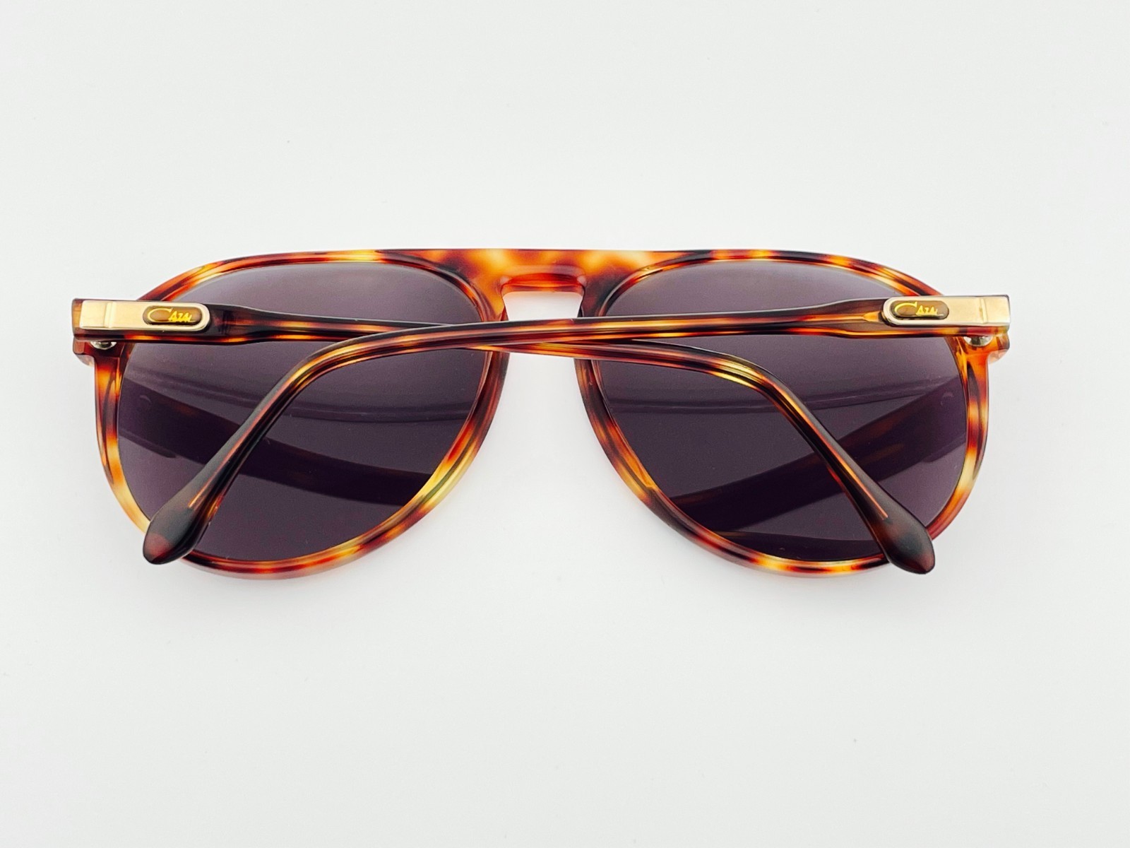 CAZAL 617 col 133 mocha amber sunglasses W. Germany LARGE new lenses, case