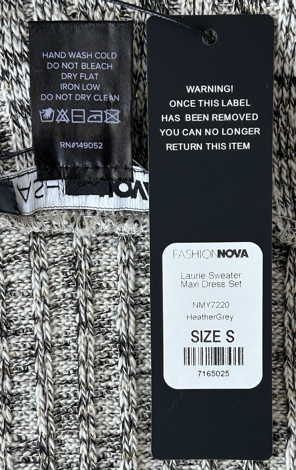 Fashion Nova Laurie Metallic Knit Turtleneck Shrug Bolero Sleeves NWT S