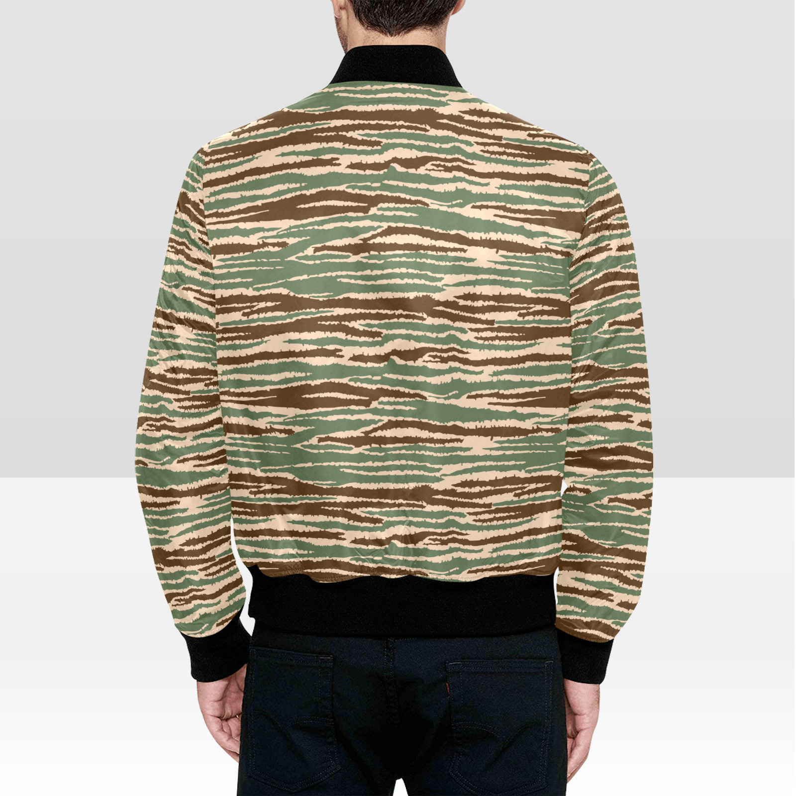 Sri Lanka LTTE Tamil Tigers Cactus Camouflage Men’s Quilted Bomber Jacket