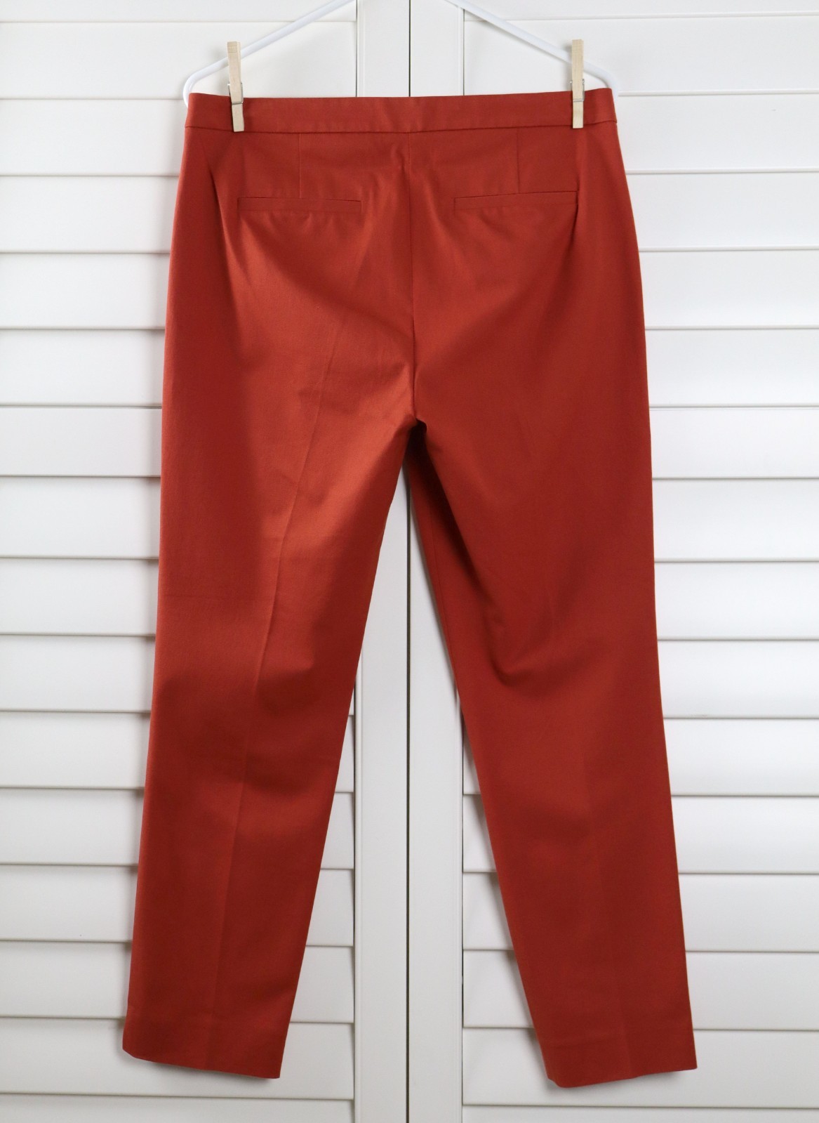 J.CREW NWT $89 Martie Pants in Burnt Orange Bi-Stretch Cotton Size 10