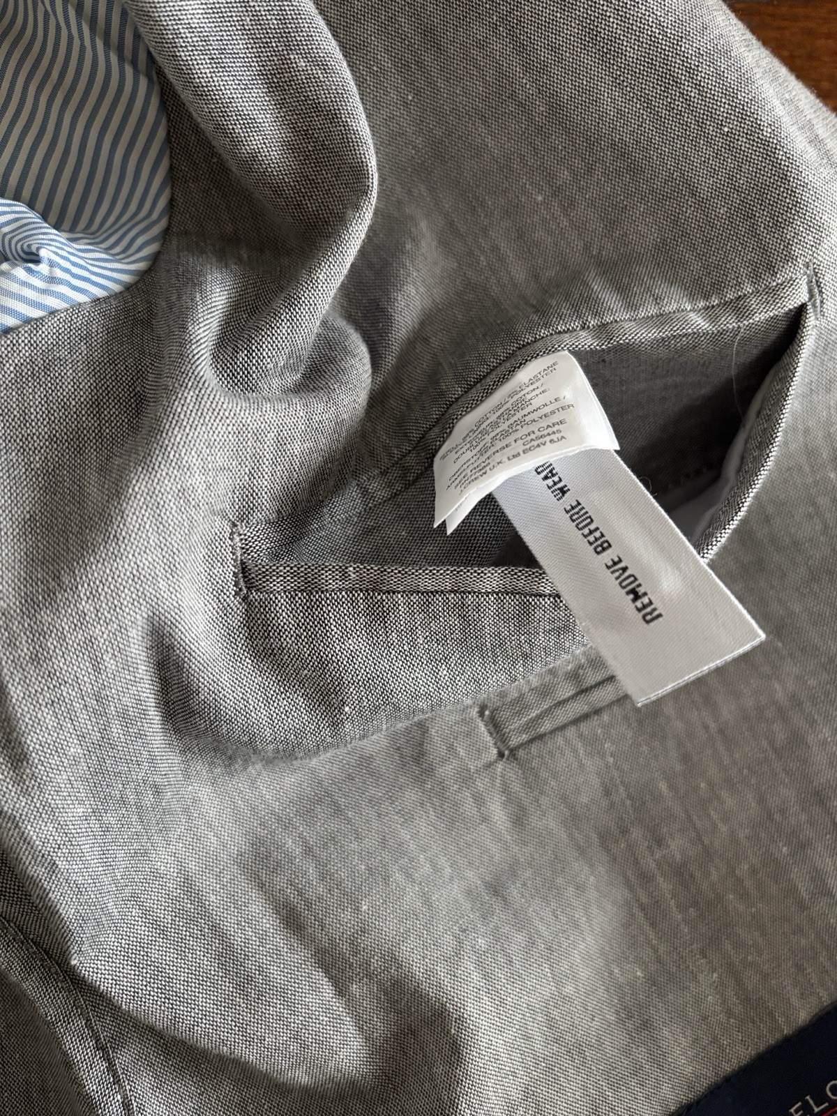 J. Crew Ludlow Somelos Blazer Men’s Gray Slim Cotton Stretch Portugal Size 38R