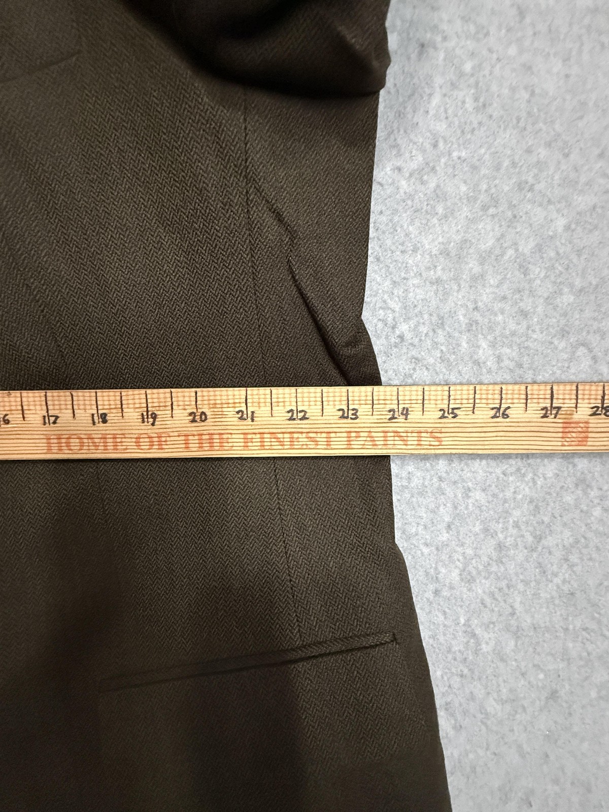 Andrew Fezza Orvis Suit Mens 48L 44×32 Wool Herringbone 2 Piece Jacket Pants