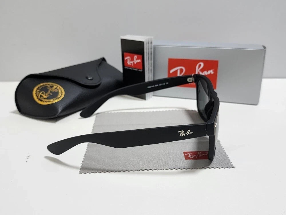 2026 New Ray-Ban RB2140 Wayfarer Sunglasses Black Frame Glass Gray Lens 50-22 mm