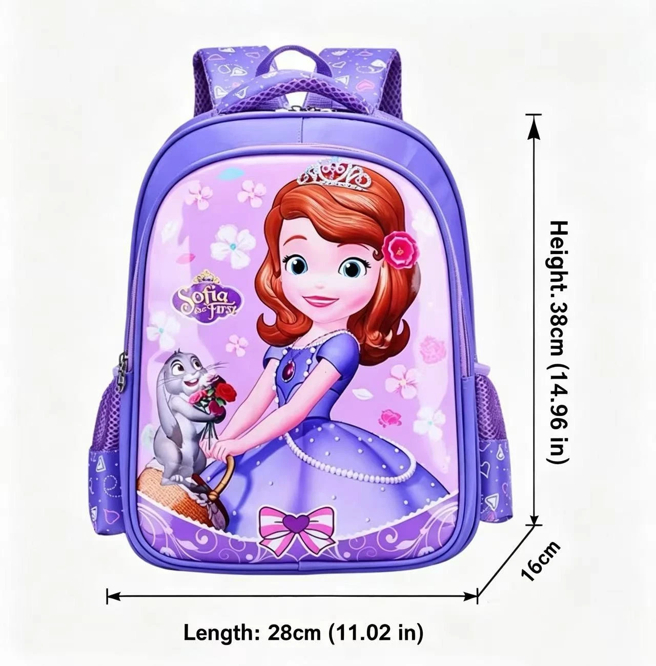 Cute Princess Sofia Backpack Kids Girls Cartoon School Bookbag Gift for Children