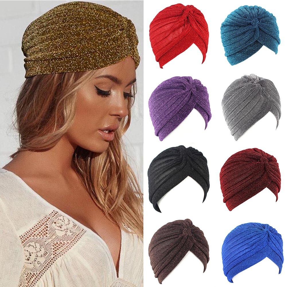 Stretch Muslim Headscarf, Chemo Cap for Hair Loss Women Wrap Turban