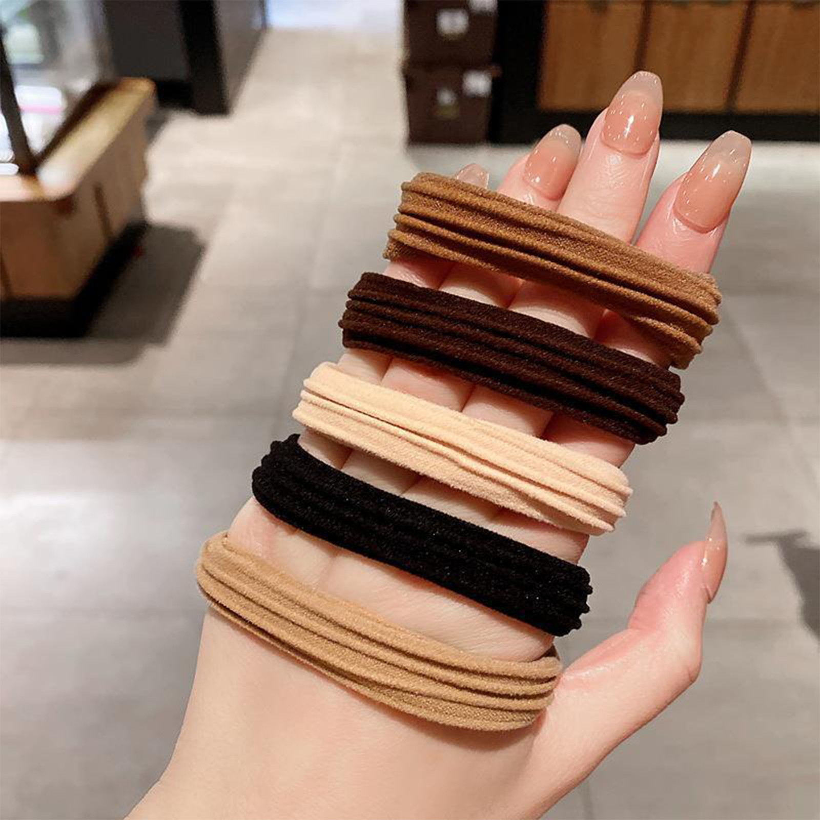 Men Women Hair Ties Soft Seamless Hair Bands Fr Thick Thin Hair Ponytail Holders