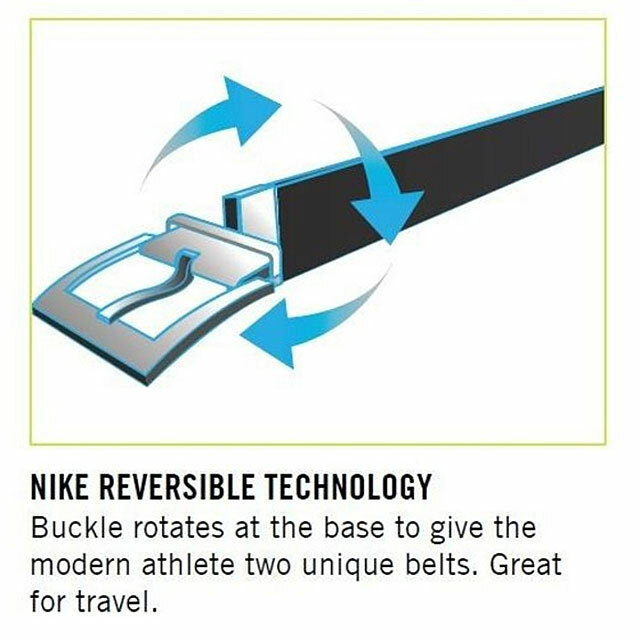 NIKE GOLF MEN’S PERFORATED REVERSIBLE BELT SIZE: 38 (FITS W36) GREY/BLACK 20187