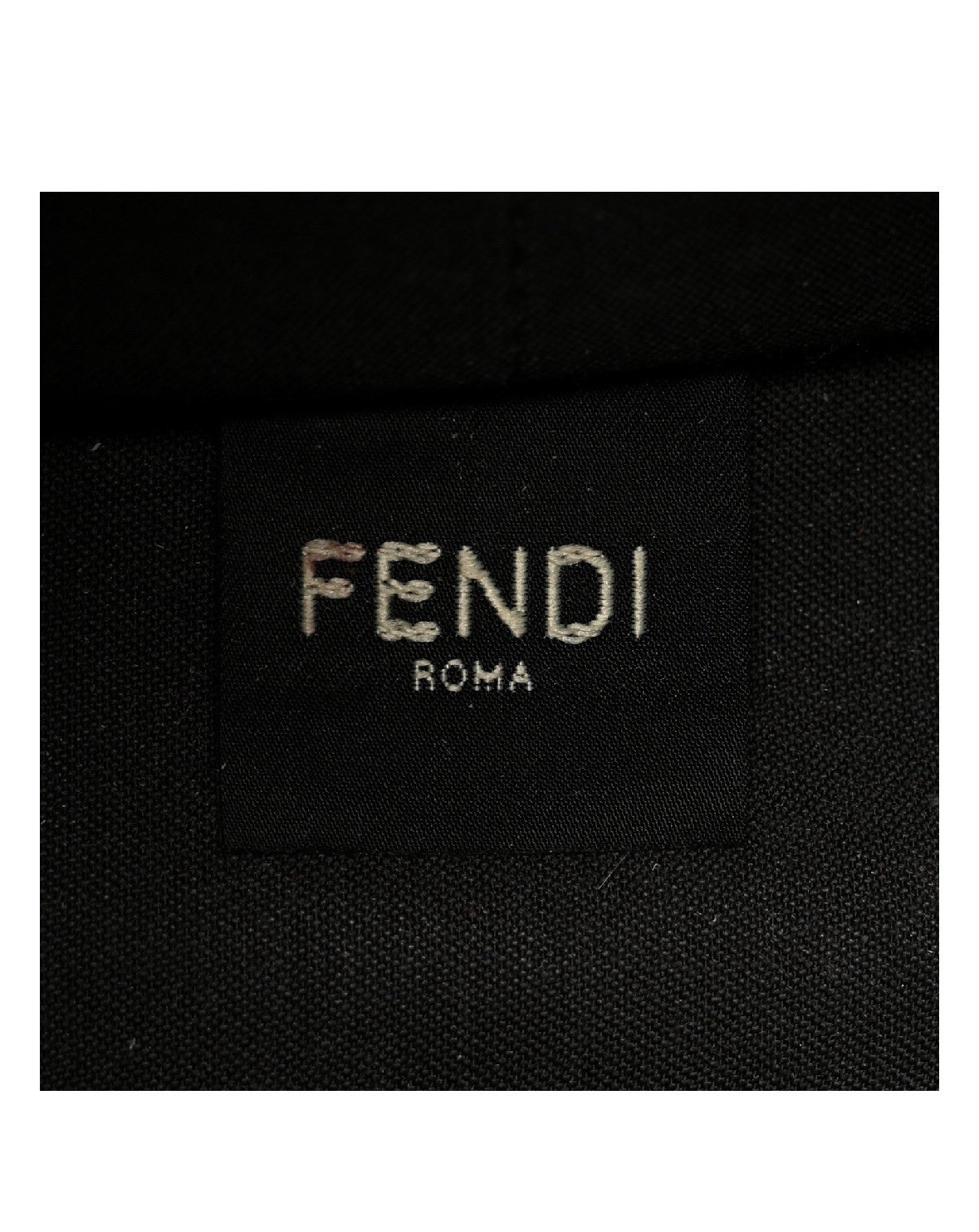 Fendi Zucca FF Monogram Blue/Gray Tote Bag Zip Top Double Handles Gold