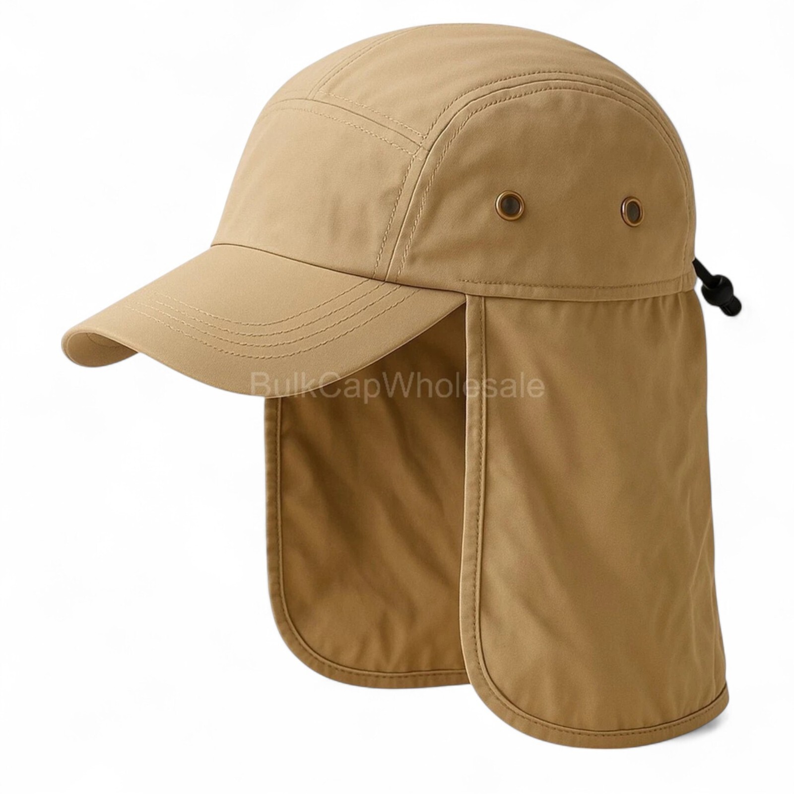 Ear Flap Sun Hat Neck Cover Baseball Cap Visor Camo Army Fishing Outdoors USA