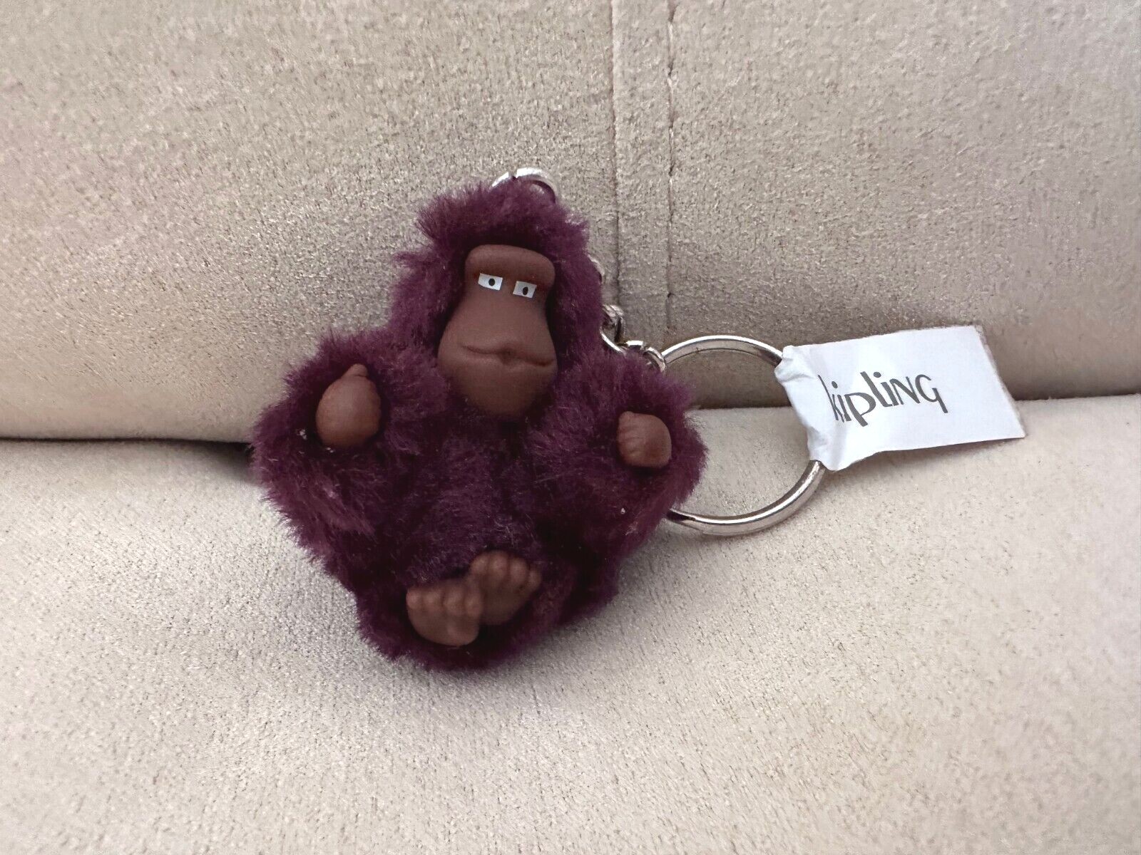 NWT KIPLING MONKEY KEYCHAIN KEY RING CHARM BLACK RED GRAY BLUE GREEN SUCK THUMB