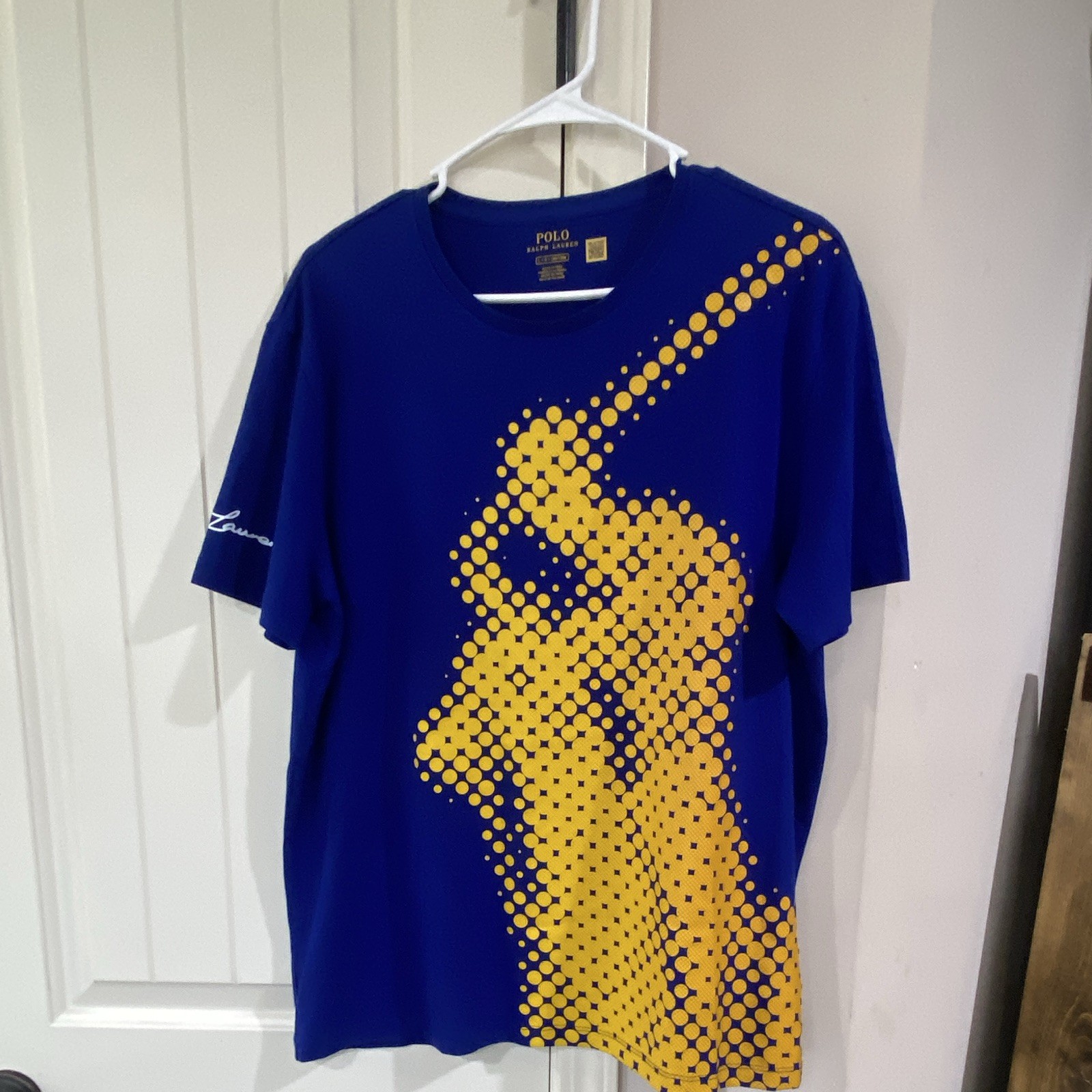 Polo Ralph Lauren Men’s Short Sleeve Blue/Gold Large Pony