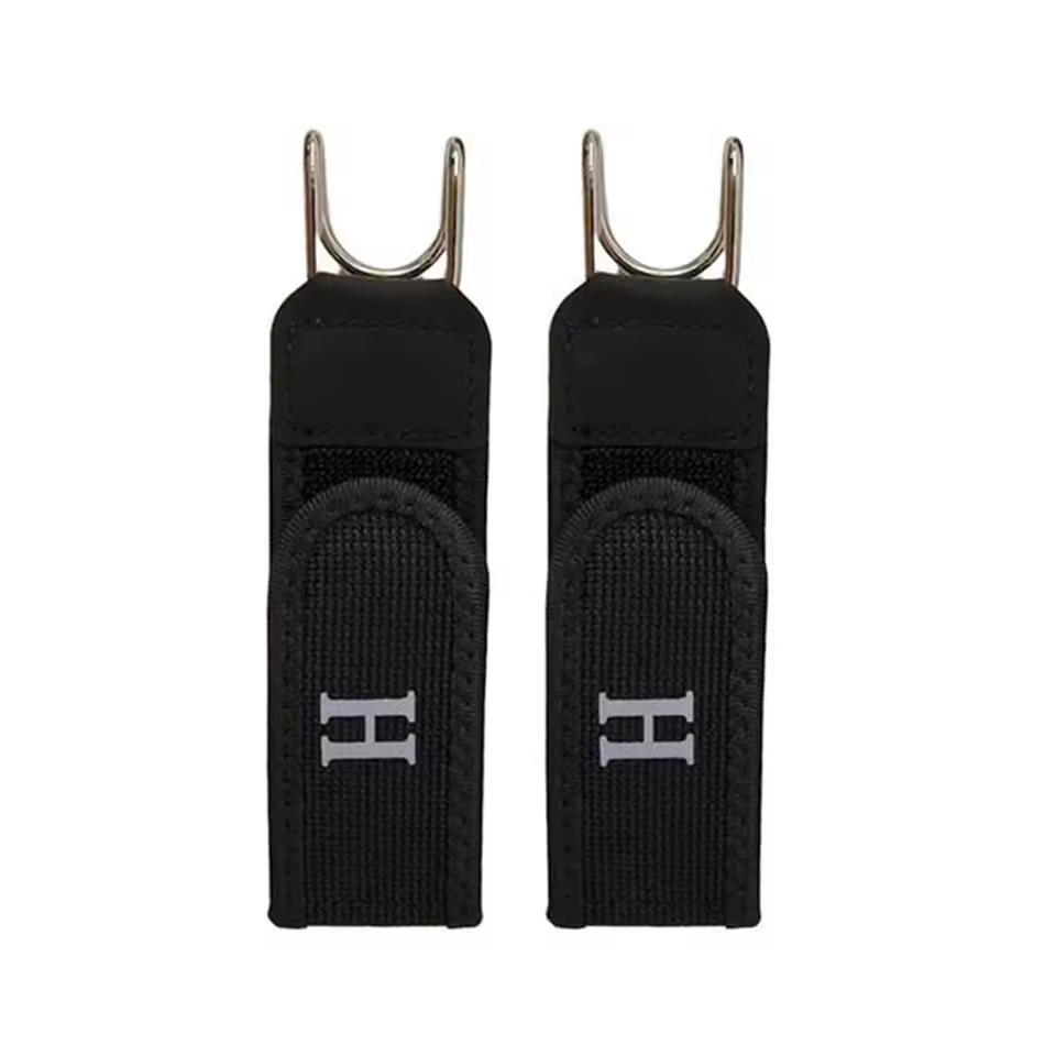 2PCS Tactical Metal Hook Elastic Belt Buckle-Less Invisible Waist Belt Closure