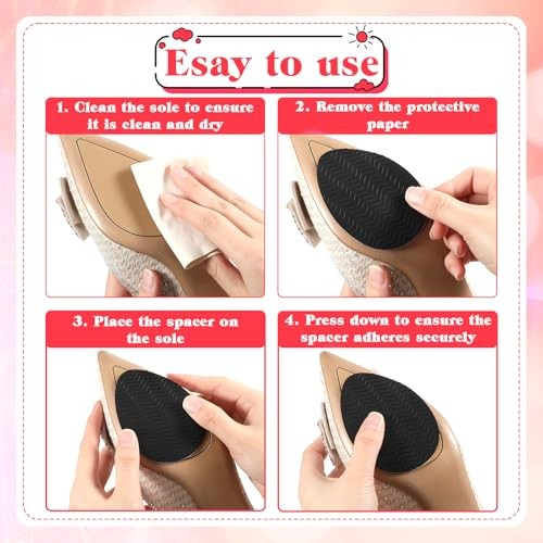6 PCS Non Slip Shoe Pads, Thickened Non Slip Pads for Shoes Self Adhesive