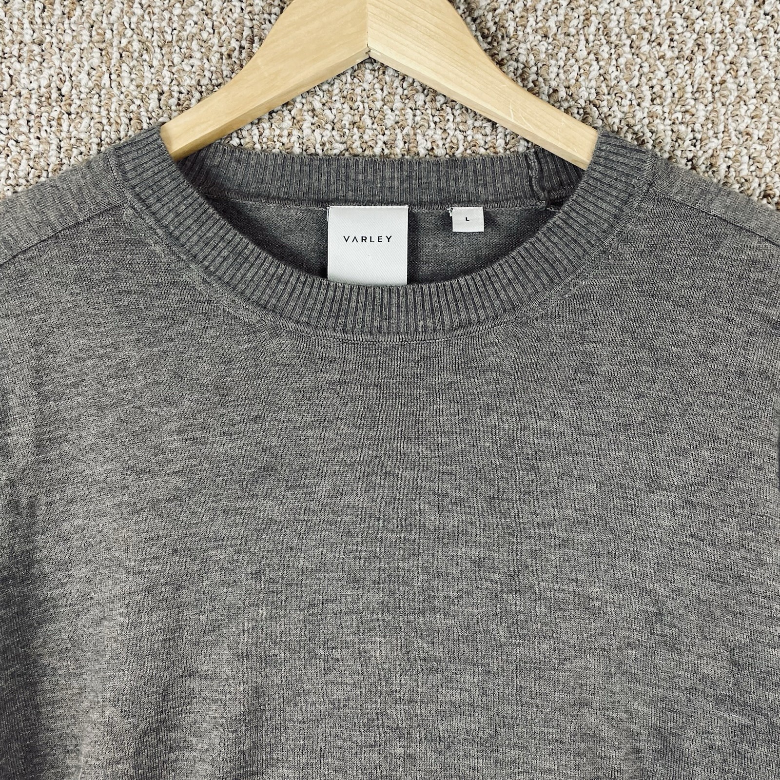 Varley Sweater Women’s Large Oversized Gray Soft Wool Blend Fincham Luxury E283