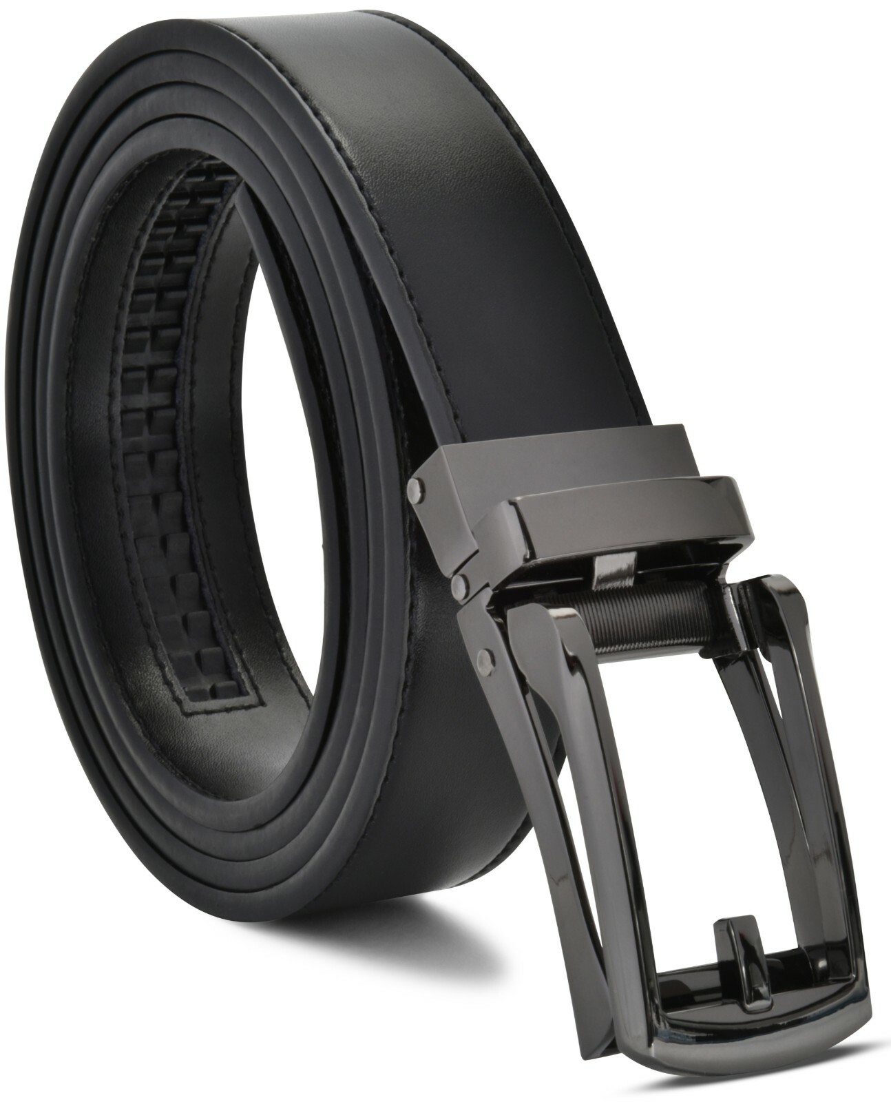 Men’s Ratchet Belt Genuine Leather Mens Belt with Slide Ratchet Belts for men