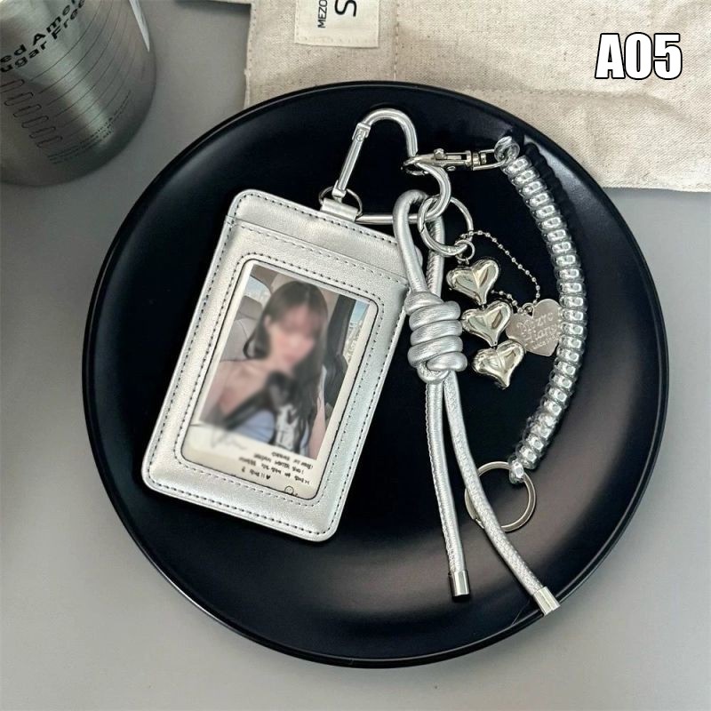 Photocard Holder Keychain Idol Photo Sleeve ID Card Cover Photo Display Pendant