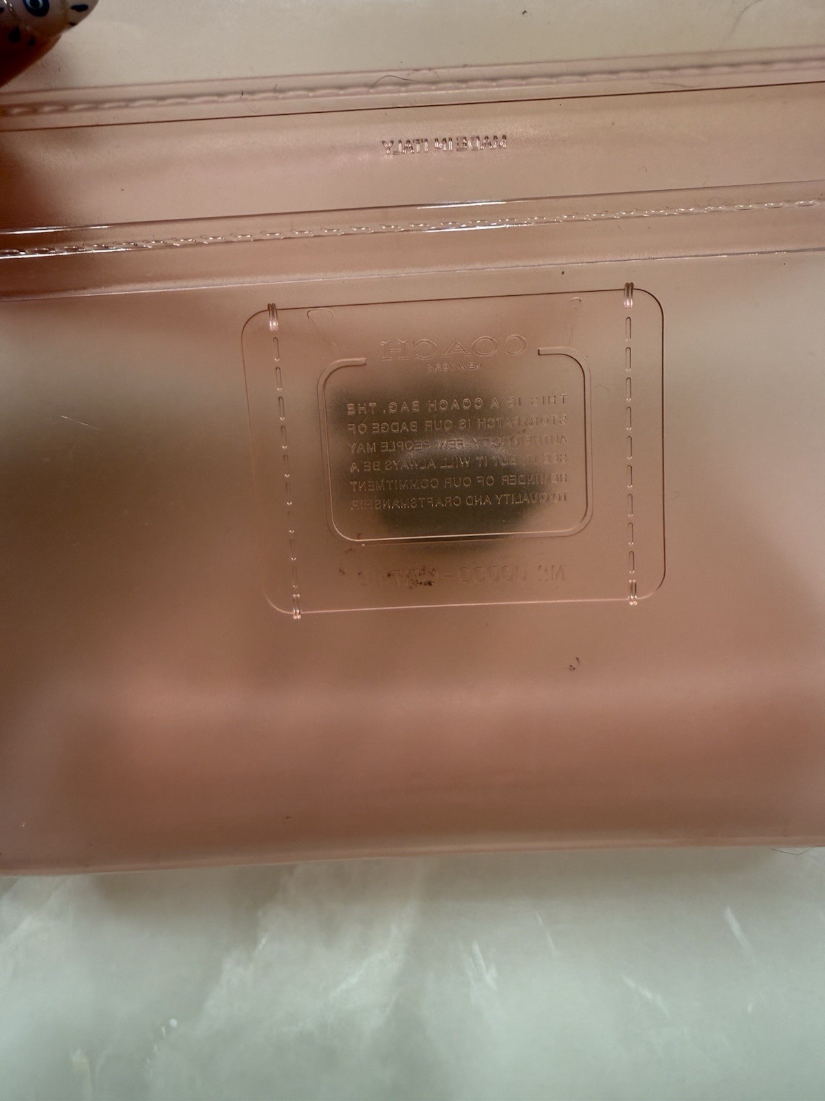 Coach Pink Jelly Crossbody Wristlet, Detachable Strap, Push Lock, Silver