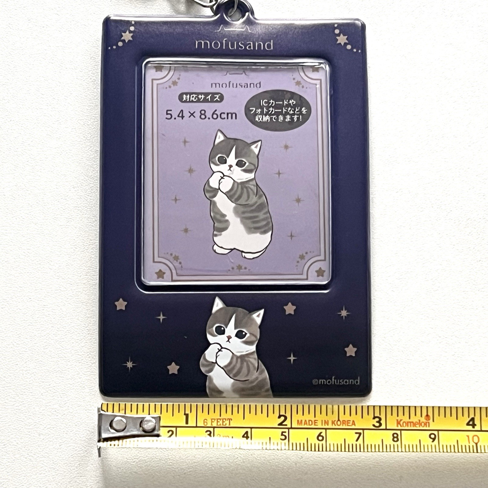 Mofusand Cat Photo Card Holder Keychain ID Case