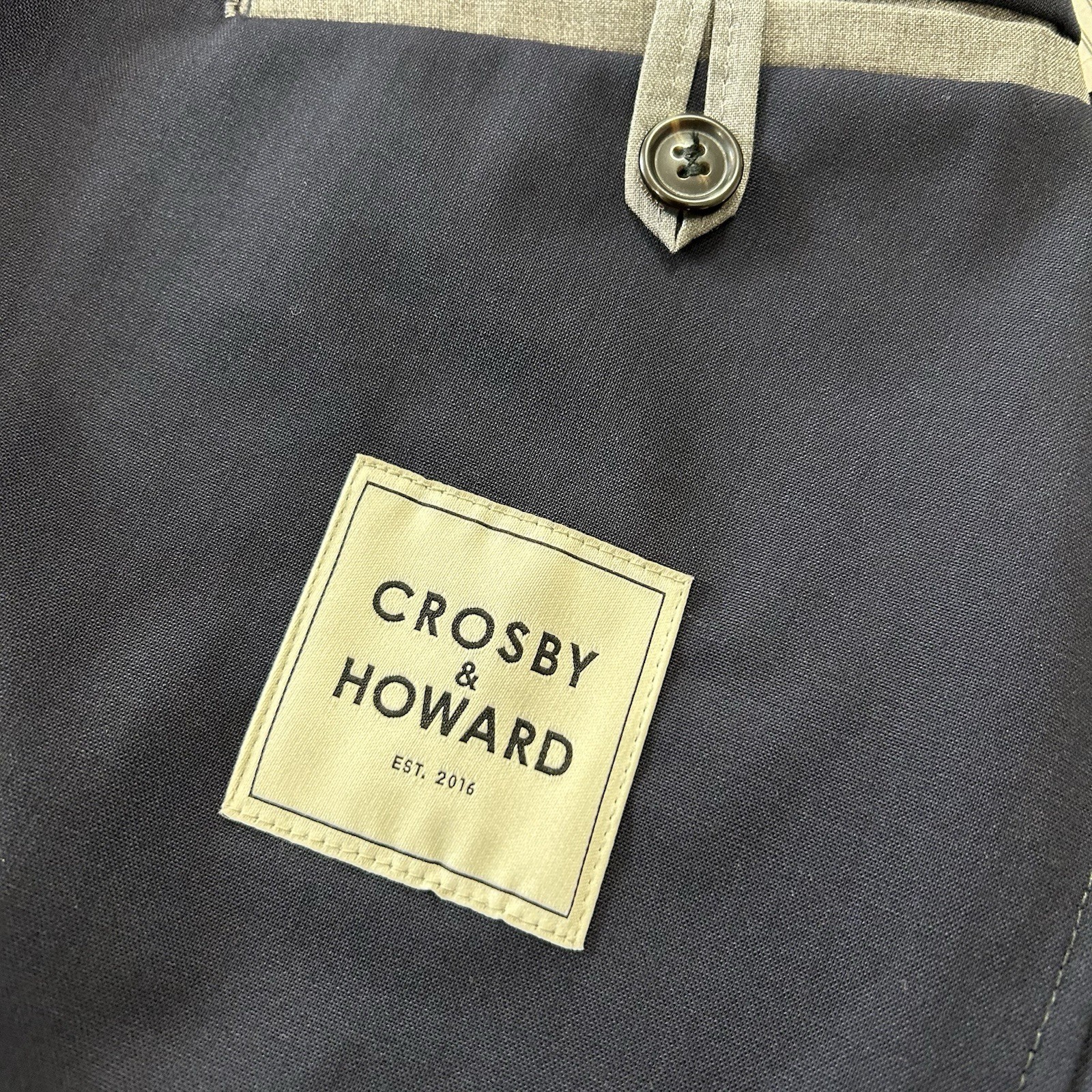 Crosby Howard Unstructured Blazer Men’s M Tollegno 1900 Wool Stretch Navy