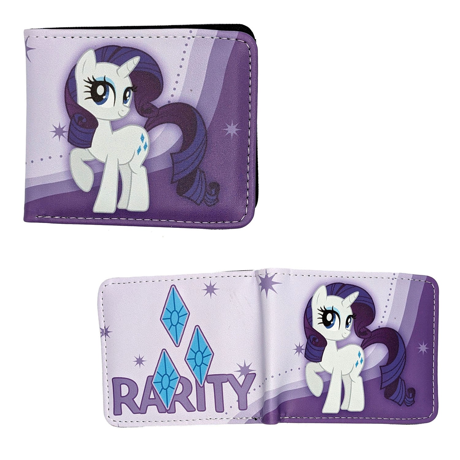 RARITY My Little Pony 4 in. Bi Fold Wallet (Credit Card Billfold)