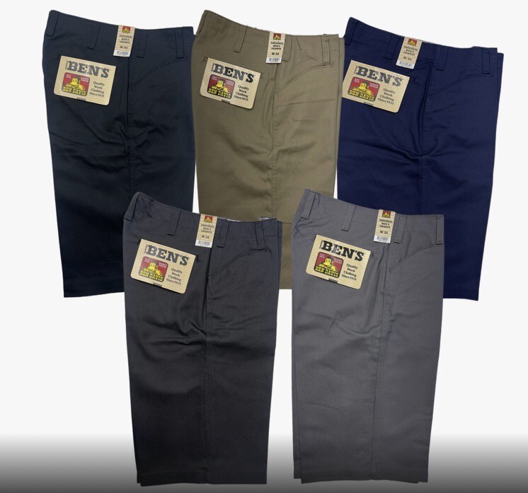 Original BEN Davis Shorts Black- Blue- Khaki- Light – Gray D. Gray All Sizes
